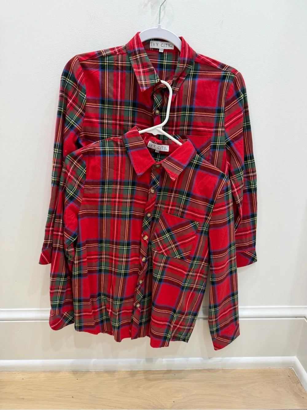 Ivy City Co Boys John Shirt Holiday Plaid Size 11/12 Christmas Tartan